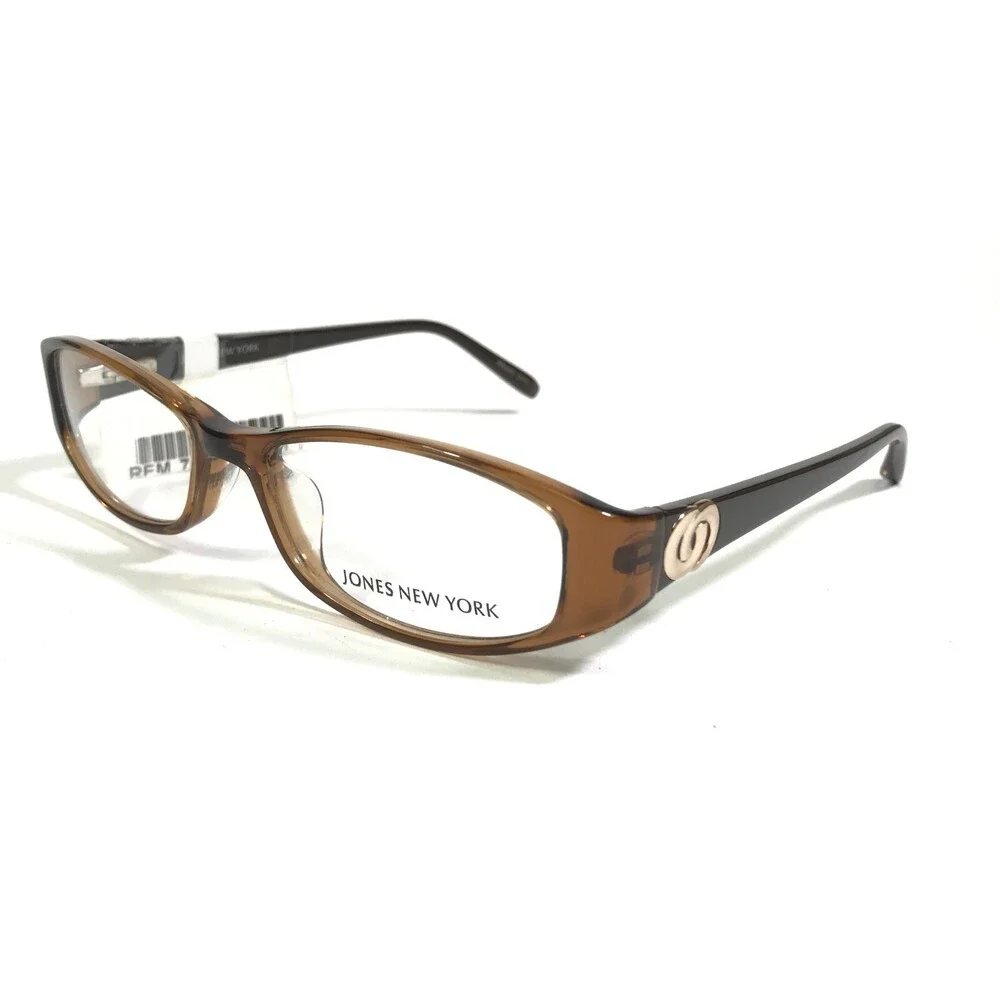 Jones New York Eyeglasses Frames J747 BROWN Rectangular Full Rim 53-16-135